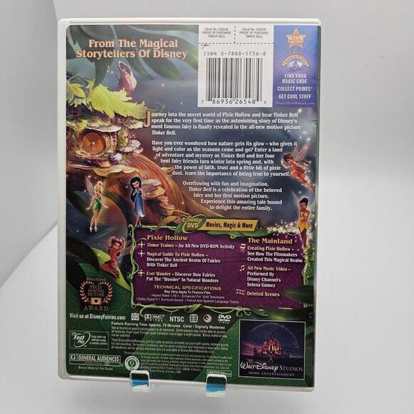 Tinker Bell (DVD, 2008) - Picture 2 of 3